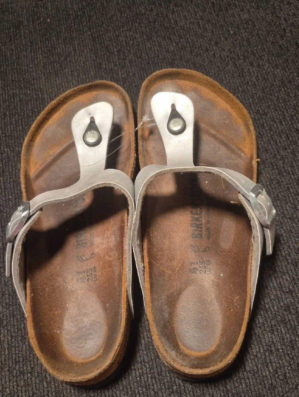 Silver Toe-Post Sandals